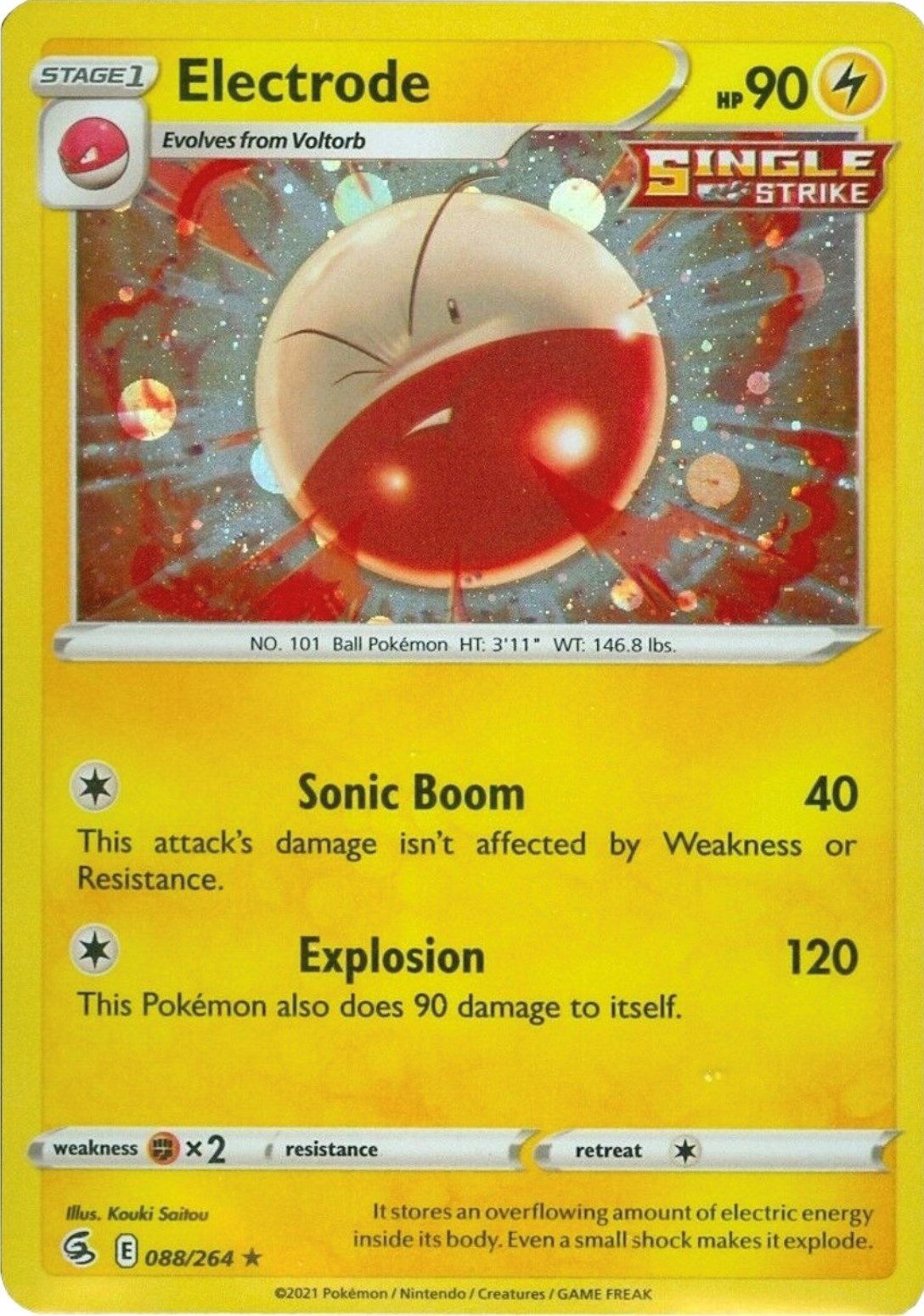 Electrode (088/264) (Cosmos Holo) [Sword & Shield: Fusion Strike] | Good Games Cannington