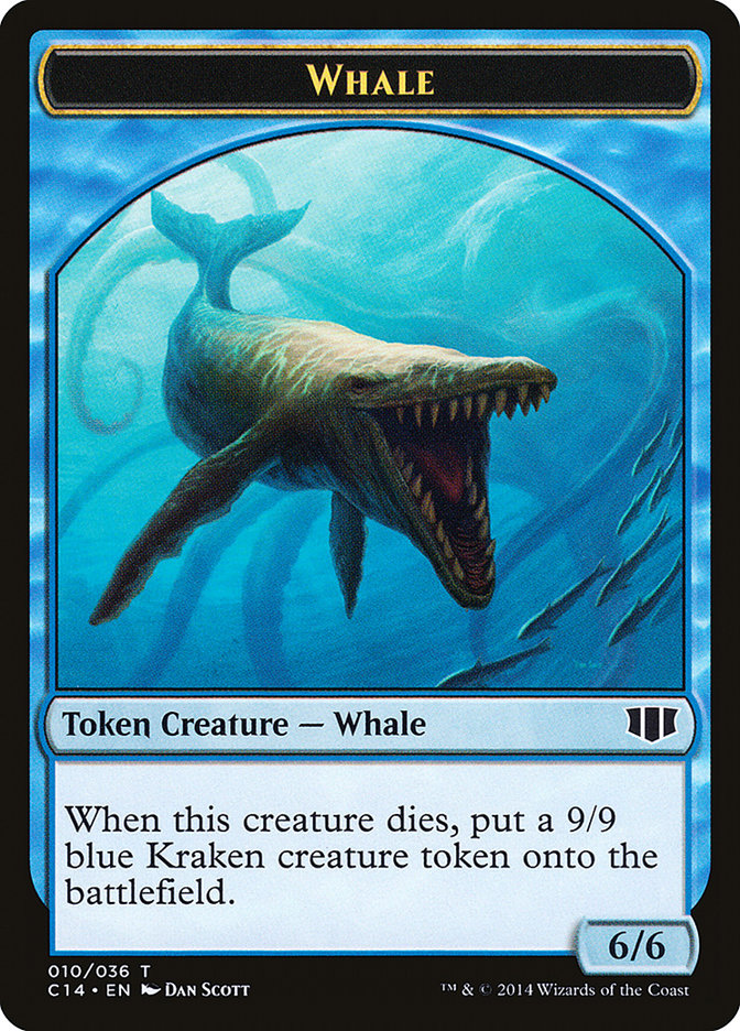 Whale // Zombie (011/036) Double-Sided Token [Commander 2014 Tokens] | Good Games Cannington