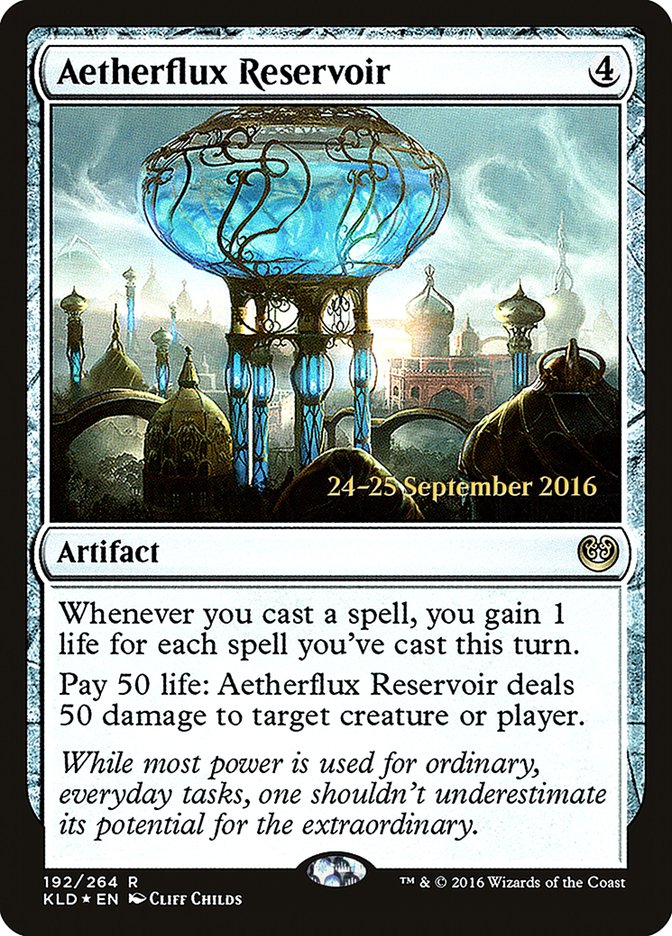 Aetherflux Reservoir [Kaladesh Prerelease Promos] | Good Games Cannington
