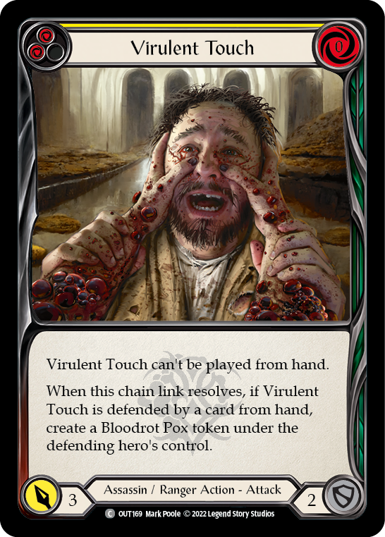 Virulent Touch (Yellow) [OUT169] (Outsiders) | Good Games Cannington