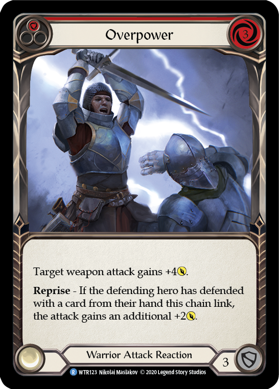 Overpower (Red) [U-WTR123] (Welcome to Rathe Unlimited)  Unlimited Rainbow Foil | Good Games Cannington