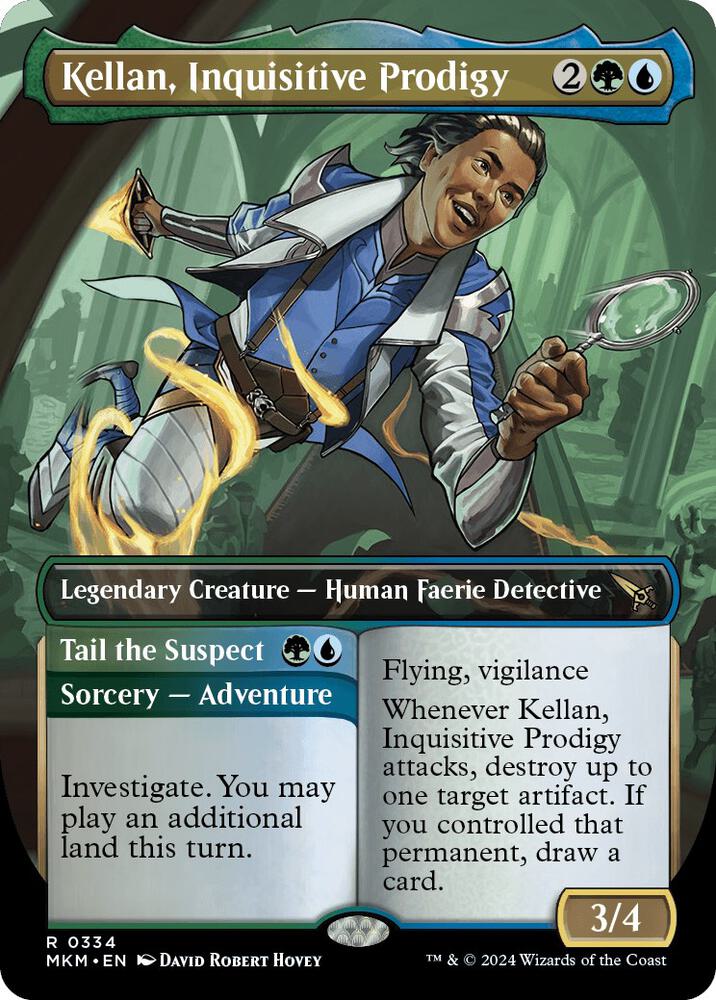 Kellan, Inquisitive Prodigy // Tail the Suspect 334/286 (Murders at Karlov Manor)  - Borderless | Good Games Cannington