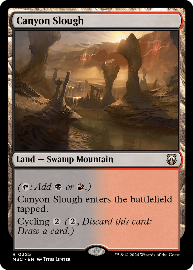 Canyon Slough (Ripple Foil) [Modern Horizons 3 Commander] | Good Games Cannington