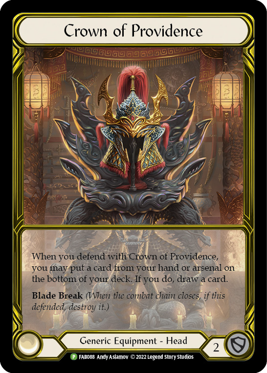 Crown of Providence (Golden) [FAB088] (Promo)  Cold Foil | Good Games Cannington