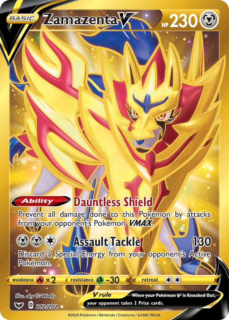Zamazenta V (212/202) [Sword & Shield: Base Set] | Good Games Cannington