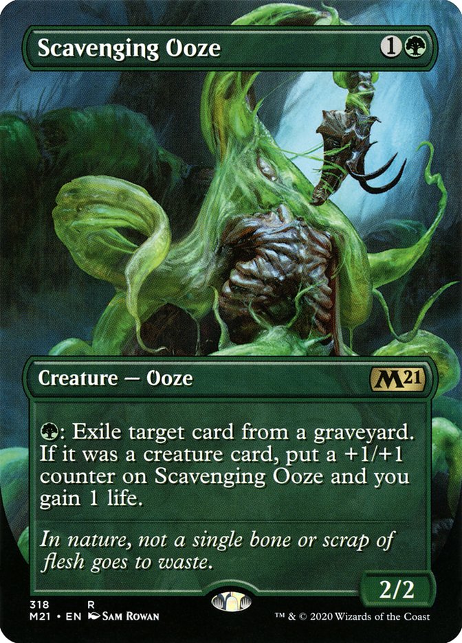 Scavenging Ooze (Borderless Alternate Art) [Core Set 2021] | Good Games Cannington