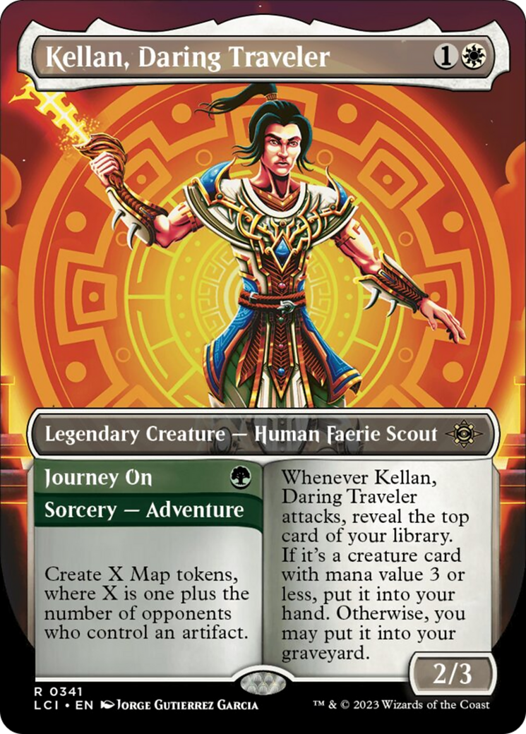 Kellan, Daring Traveler (Borderless) [The Lost Caverns of Ixalan] | Good Games Cannington