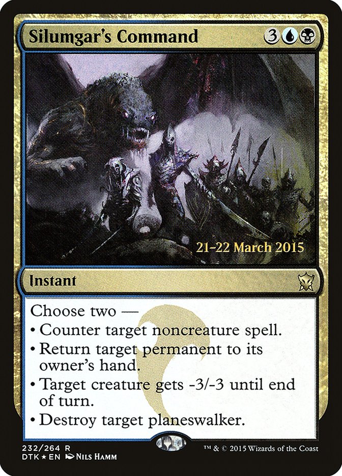 Silumgar's Command [Dragons of Tarkir Prerelease Promos] | Good Games Cannington