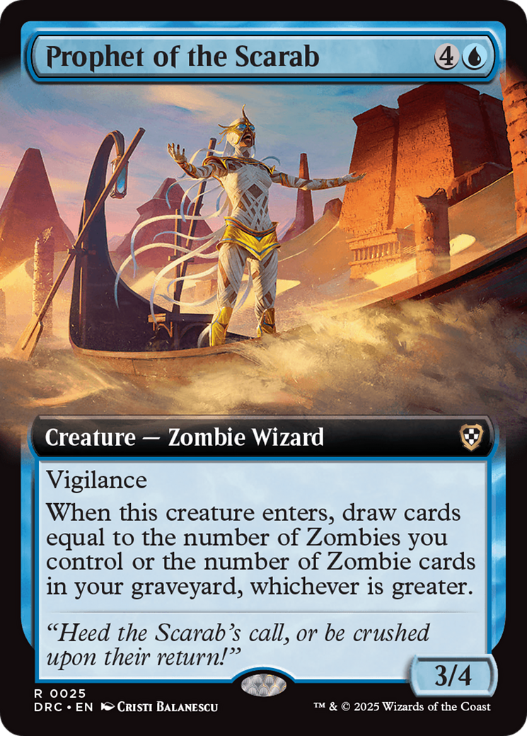 Prophet of the Scarab (Extended Art) [Aetherdrift Commander] | Good Games Cannington