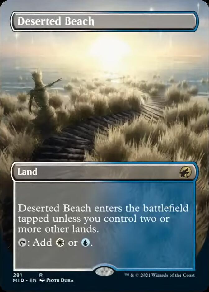 Deserted Beach (Borderless Alternate Art) [Innistrad: Midnight Hunt] | Good Games Cannington