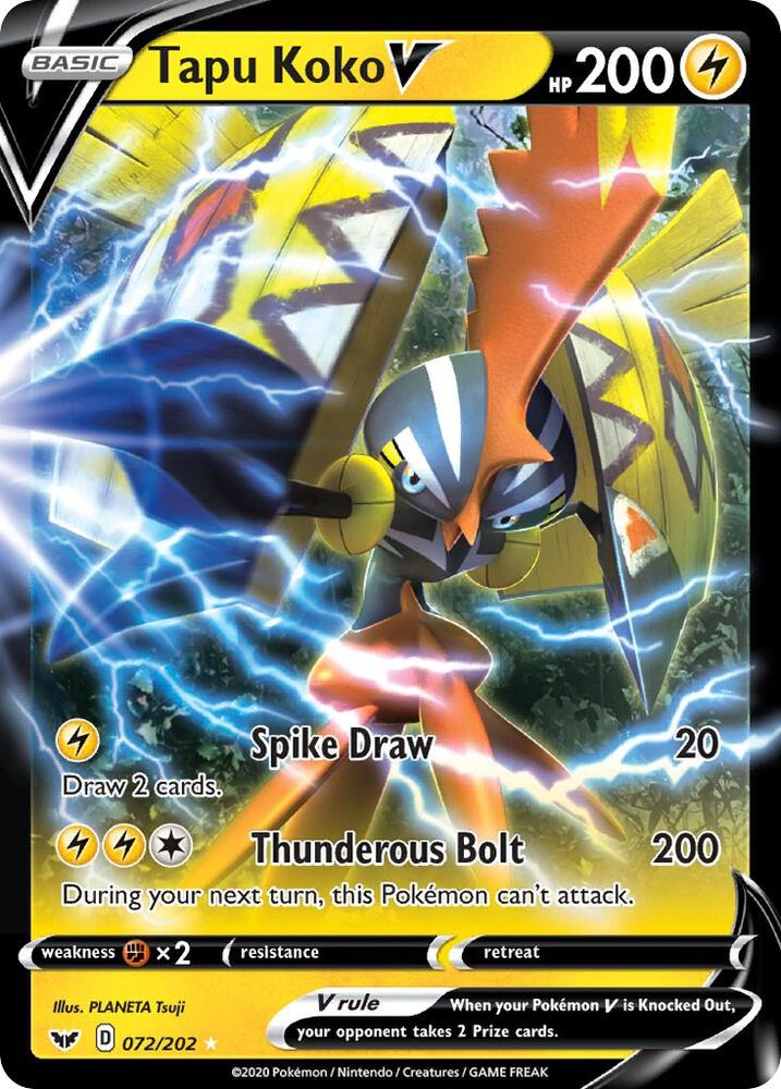 Tapu Koko V (SWSH01: Sword & Shield Base Set)  - Holofoil | Good Games Cannington