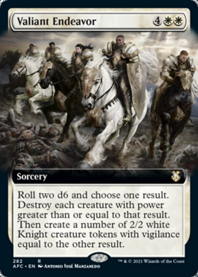 Valiant Endeavor (Extended Art) [Dungeons & Dragons: Adventures in the Forgotten Realms Commander] | Good Games Cannington