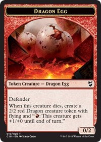 Dragon Egg // Dragon Double-Sided Token [Commander 2018 Tokens] | Good Games Cannington