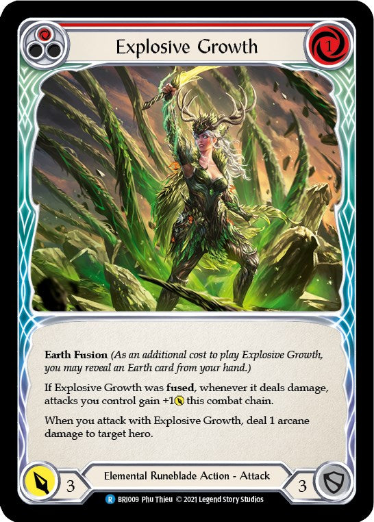 Explosive Growth (Red) [BRI009] (Tales of Aria Briar Blitz Deck)  1st Edition Normal | Good Games Cannington