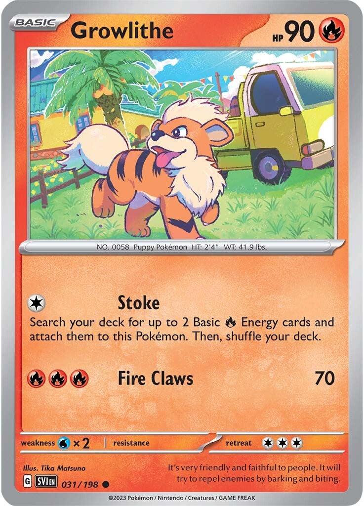 Growlithe (031/198) [Scarlet & Violet: Base Set] | Good Games Cannington