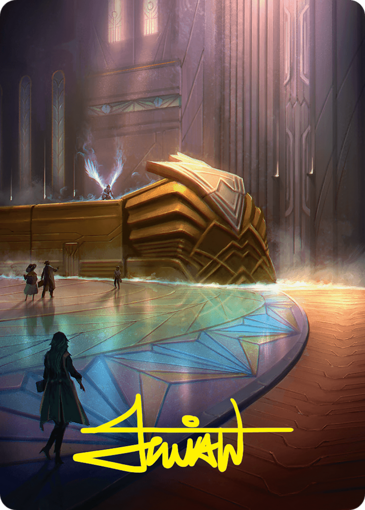 Plains Art Card (21/54) (Gold-Stamped Signature) [Foundations Art Series] | Good Games Cannington