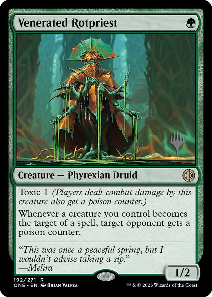Venerated Rotpriest 192 (Promo Pack: Phyrexia: All Will Be One)  - Foil | Good Games Cannington