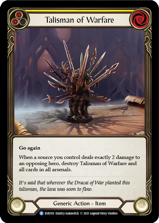 Talisman of Warfare [EVR193] (Everfest)  1st Edition Cold Foil | Good Games Cannington
