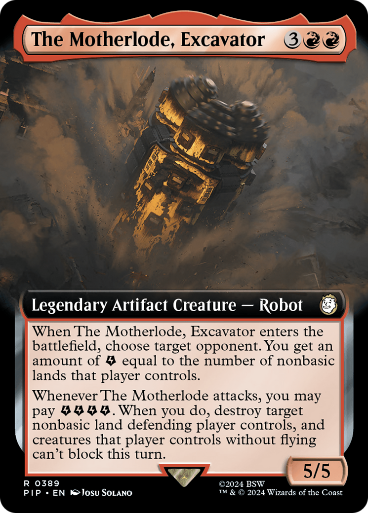 The Motherlode, Excavator (Extended Art) [Fallout] | Good Games Cannington
