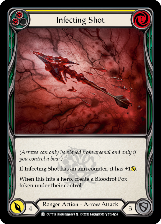 Infecting Shot (Yellow) [OUT119] (Outsiders)  Rainbow Foil | Good Games Cannington