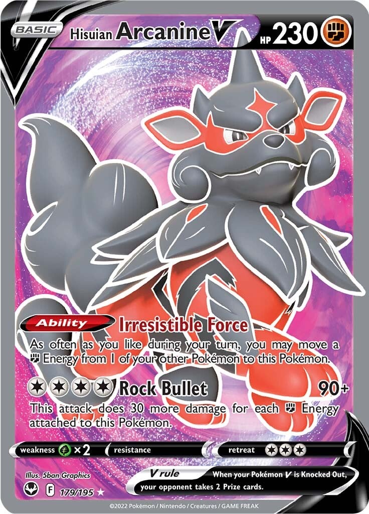Hisuian Arcanine V (179/195) [Sword & Shield: Silver Tempest] | Good Games Cannington