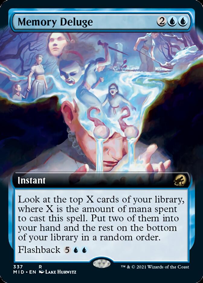 Memory Deluge (Extended Art) [Innistrad: Midnight Hunt] | Good Games Cannington