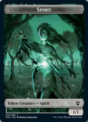Spirit (001) // Spirit (002) Double-Sided Token [Innistrad: Crimson Vow Commander Tokens] | Good Games Cannington