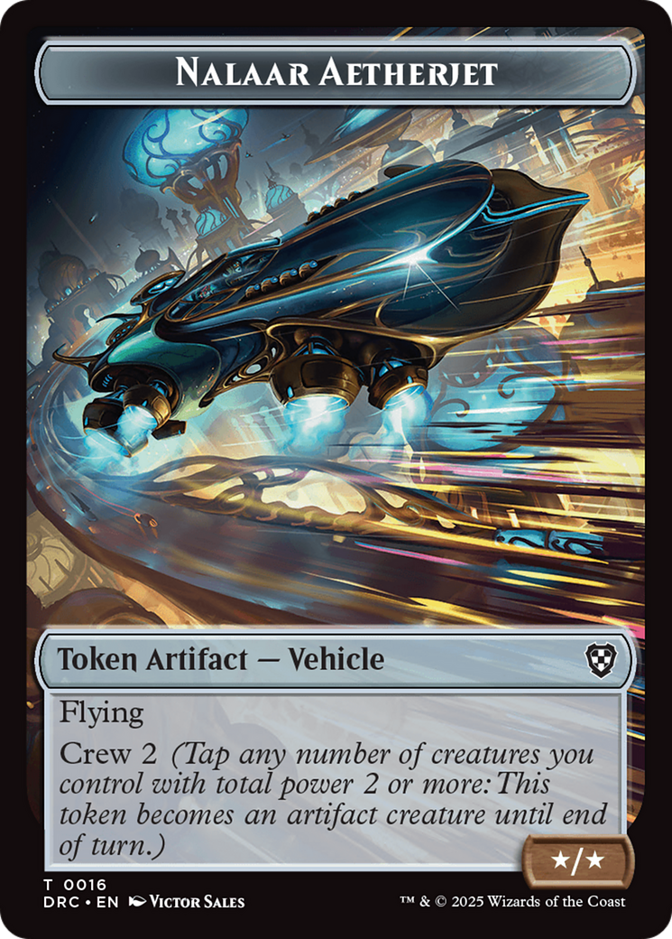 Nalaar Aetherjet // Treasure Double-Sided Token [Aetherdrift Tokens] | Good Games Cannington