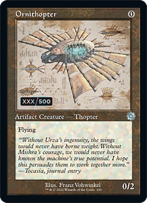 Ornithopter (Retro Schematic) (Serialized) [The Brothers' War Retro Artifacts] | Good Games Cannington