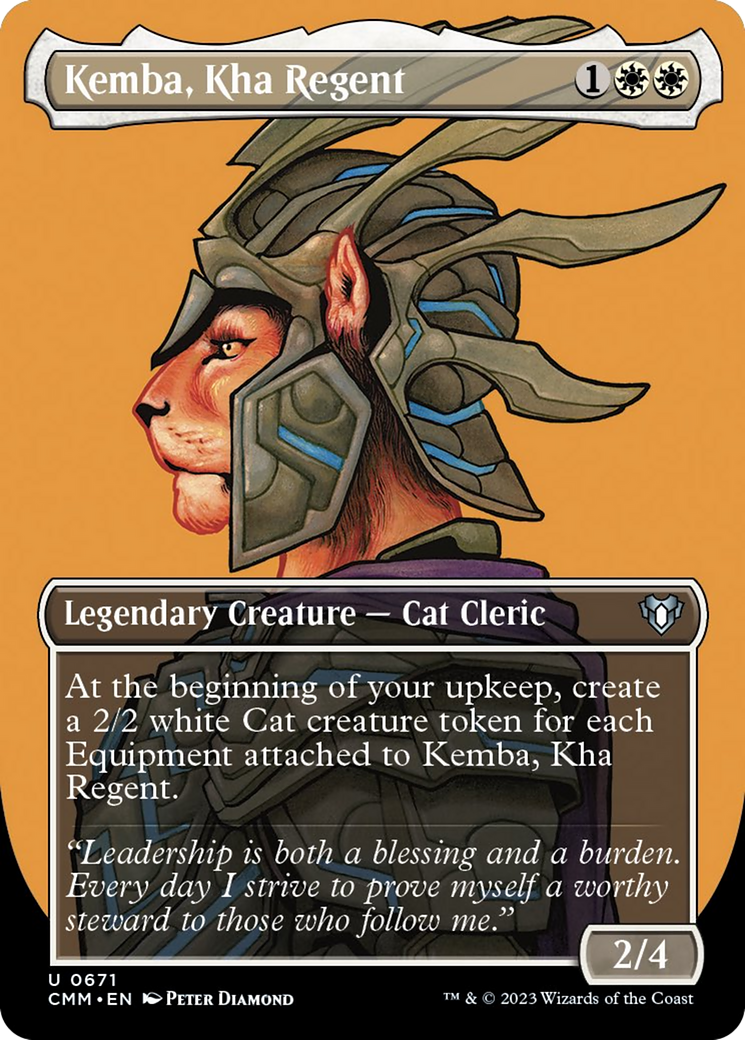 Kemba, Kha Regent (Borderless Profile) [Commander Masters] | Good Games Cannington