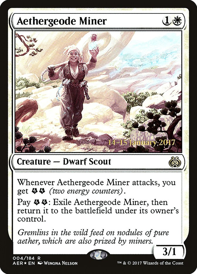 Aethergeode Miner [Aether Revolt Prerelease Promos] | Good Games Cannington