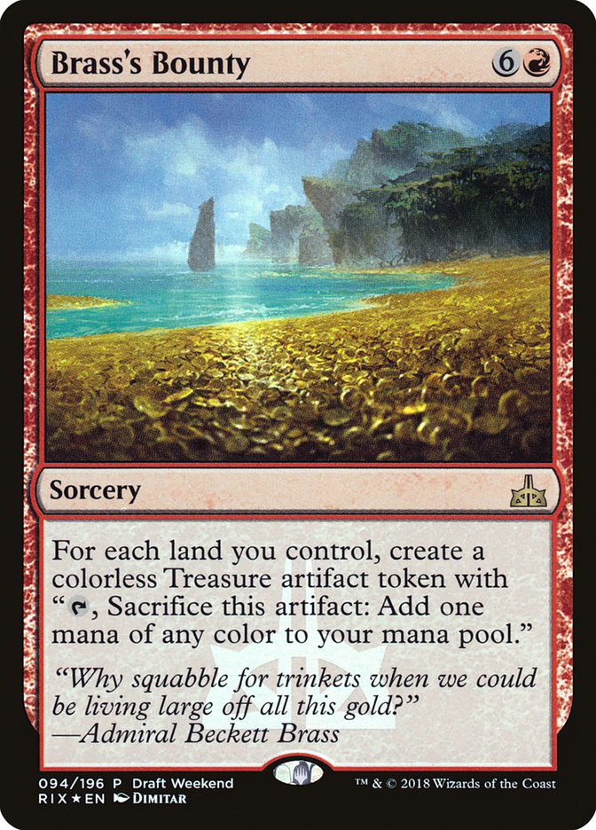 Brass's Bounty (Draft Weekend) [Rivals of Ixalan Promos] | Good Games Cannington