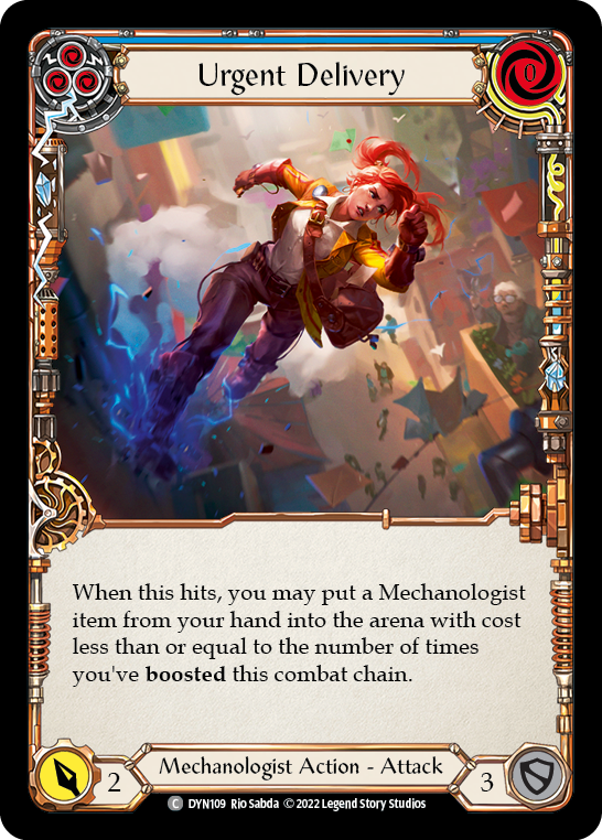 Urgent Delivery (Blue) [DYN109] (Dynasty)  Rainbow Foil | Good Games Cannington