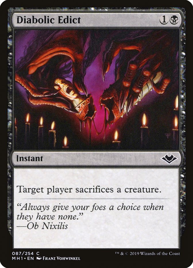 Diabolic Edict [Modern Horizons] | Good Games Cannington