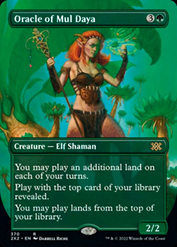 Oracle of Mul Daya (Borderless Alternate Art) [Double Masters 2022] | Good Games Cannington