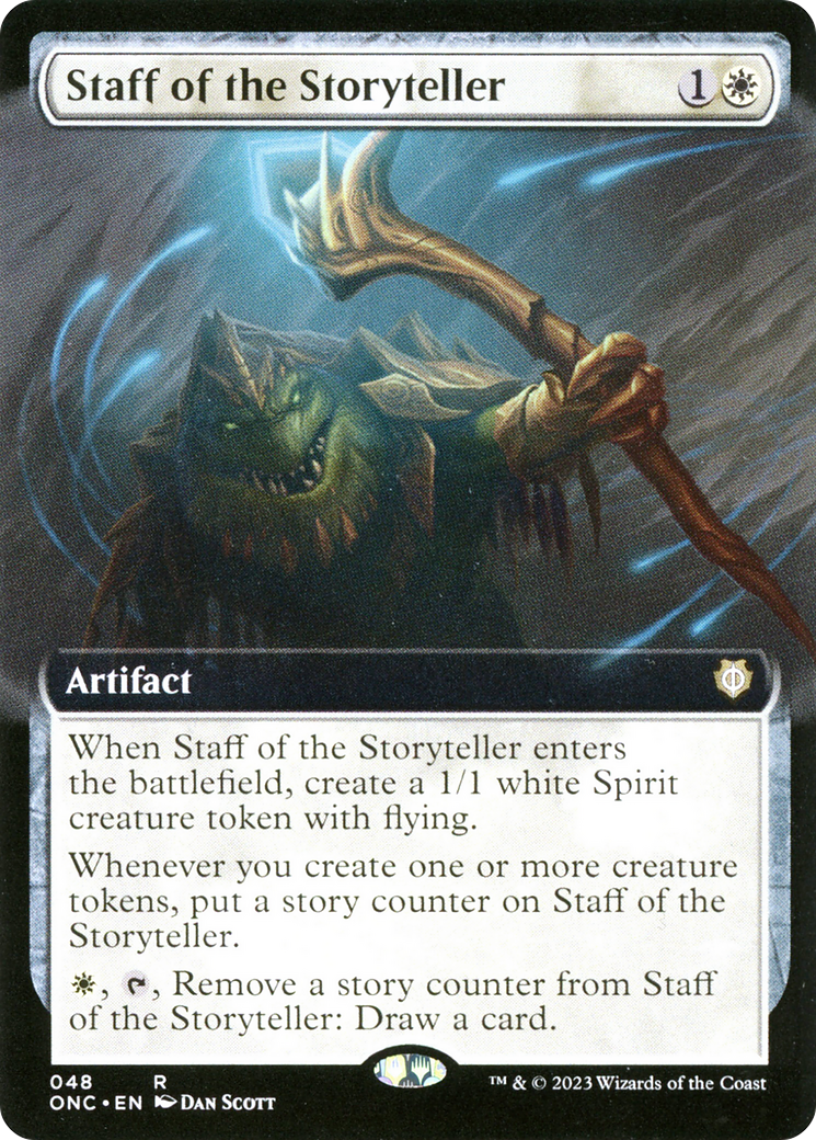 Staff of the Storyteller (Extended Art) [Phyrexia: All Will Be One Commander] | Good Games Cannington