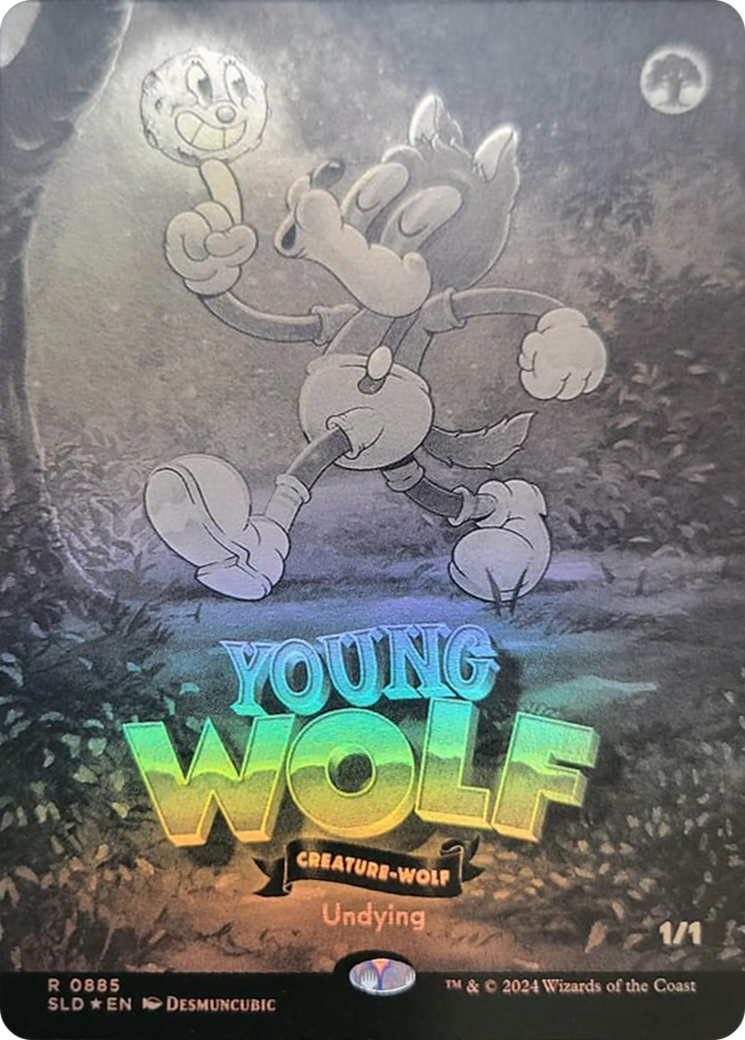 Young Wolf (Black & White Foil) [Secret Lair Drop Series] | Good Games Cannington