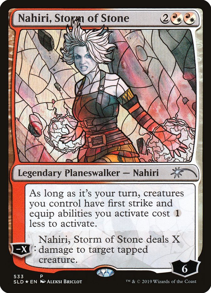 Nahiri, Storm of Stone (Stained Glass) [Secret Lair Drop Promos] | Good Games Cannington