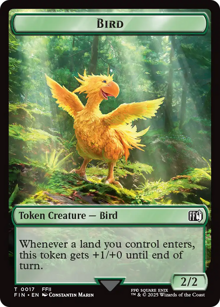 Bird (0017) // Wizard (0015) Double-Sided Token [FINAL FANTASY Tokens] | Good Games Cannington