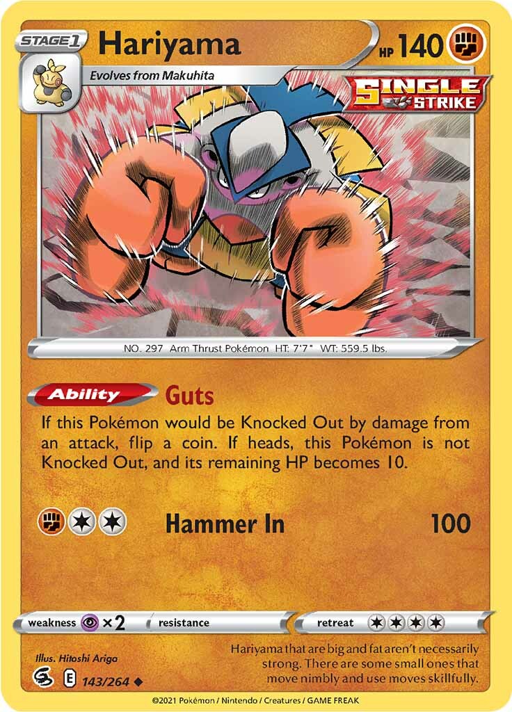 Hariyama (143/264) [Sword & Shield: Fusion Strike] | Good Games Cannington