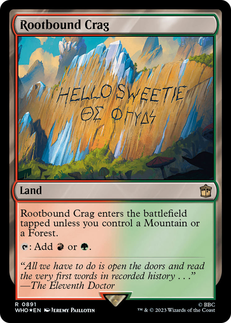 Rootbound Crag (Surge Foil) [Doctor Who] | Good Games Cannington