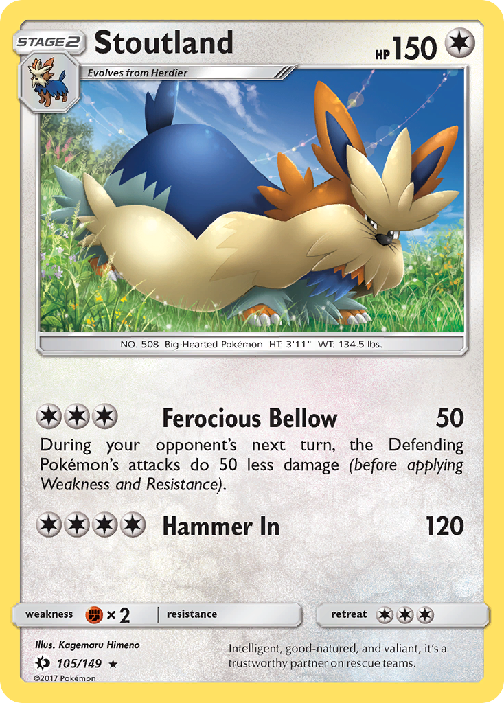 Stoutland (105/149) [Sun & Moon: Base Set] | Good Games Cannington