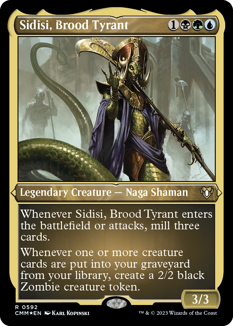Sidisi, Brood Tyrant (Foil Etched) [Commander Masters] | Good Games Cannington