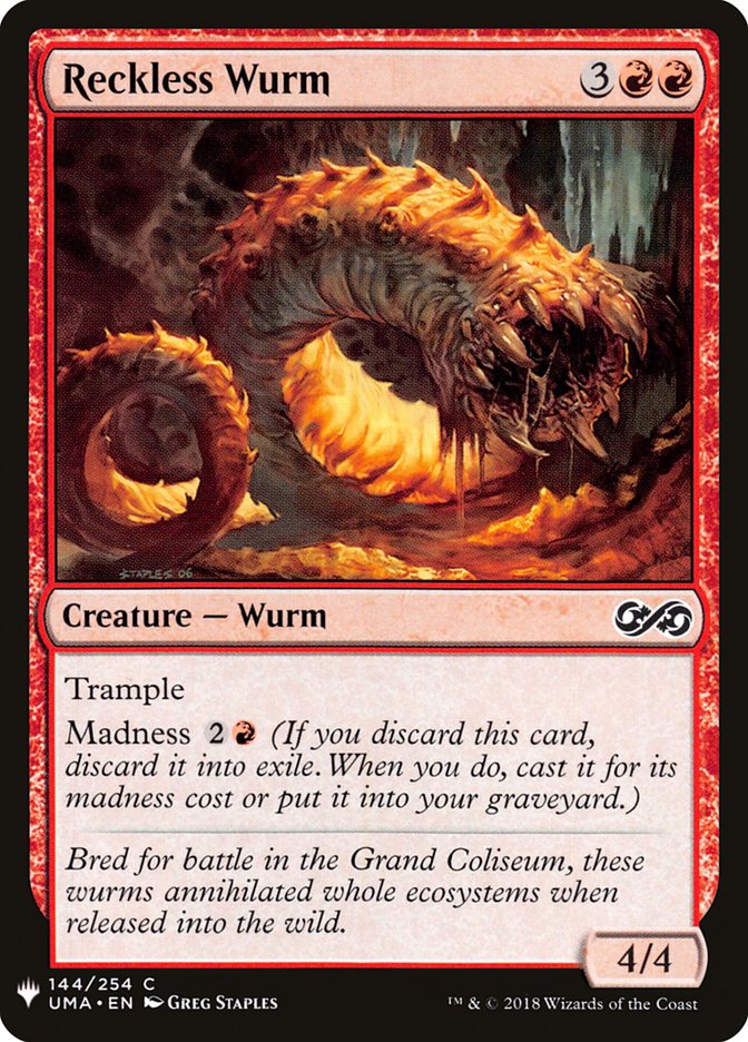 Reckless Wurm [Mystery Booster] | Good Games Cannington