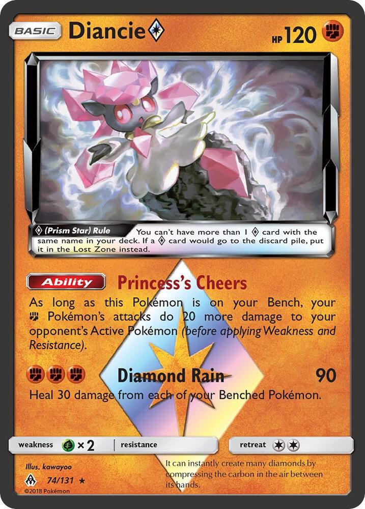 Diancie Prism Star 74/131 (SM - Forbidden Light)  - Holofoil | Good Games Cannington