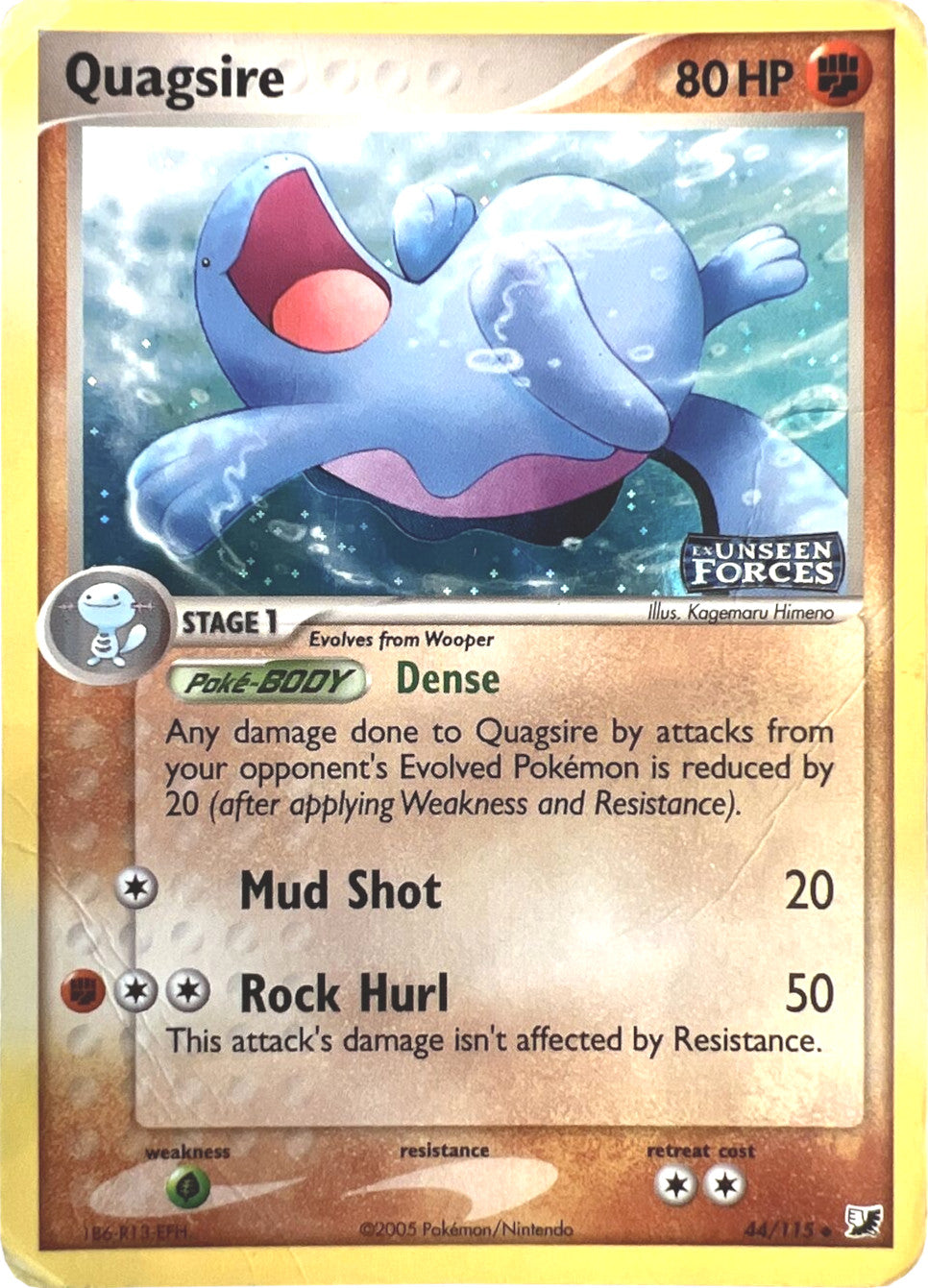Quagsire (44/115) (Stamped) [EX: Unseen Forces] | Good Games Cannington