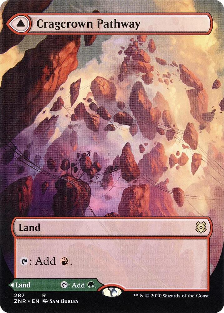 Cragcrown Pathway // Timbercrown Pathway 287 (Zendikar Rising)  - Extended Art | Good Games Cannington