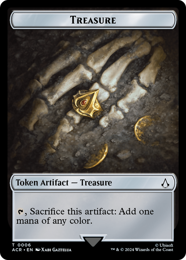 Assassin // Treasure Double-Sided Token [Assassin's Creed Tokens] | Good Games Cannington