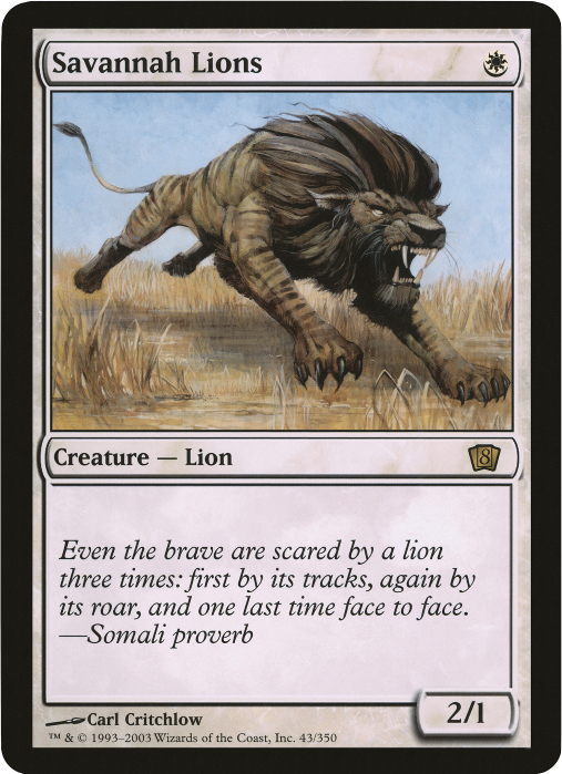 Savannah Lions (Oversized) [Eighth Edition Box Topper] | Good Games Cannington