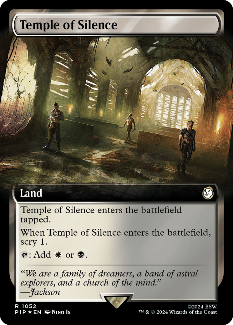 Temple of Silence (Extended Art) (Surge Foil) [Fallout] | Good Games Cannington